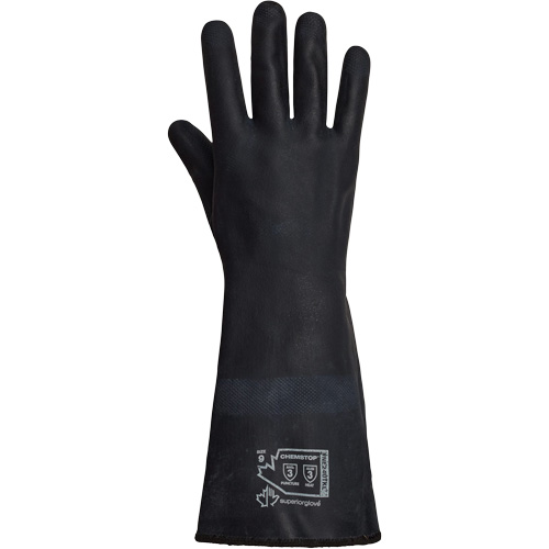 SolvStop Heady-Duty Chemical & Heat-Resistant Gloves, Neoprene, 8, Protects Up To 392° F (200° C) Fastek