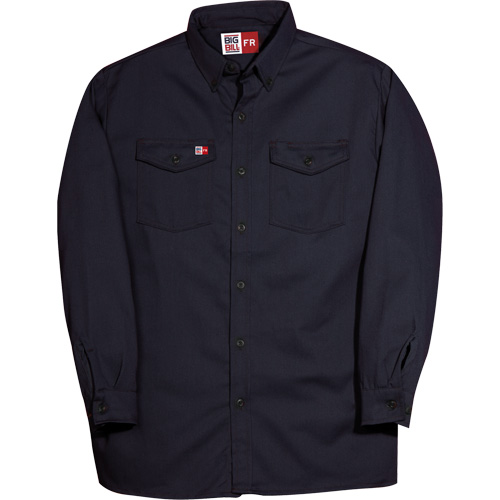 Westex UltraSoft&reg; Button Down Shirt, Medium (Tall), Navy Blue Fastek
