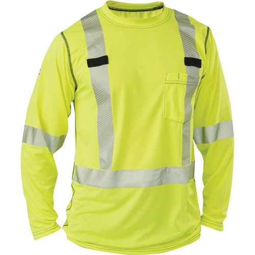 T-shirt &agrave; manches longues haute visibilit&eacute; Polartec Power Grid, Polyester, 2T-Grand, Jaune lime haute visibilit&eacute; Fastek