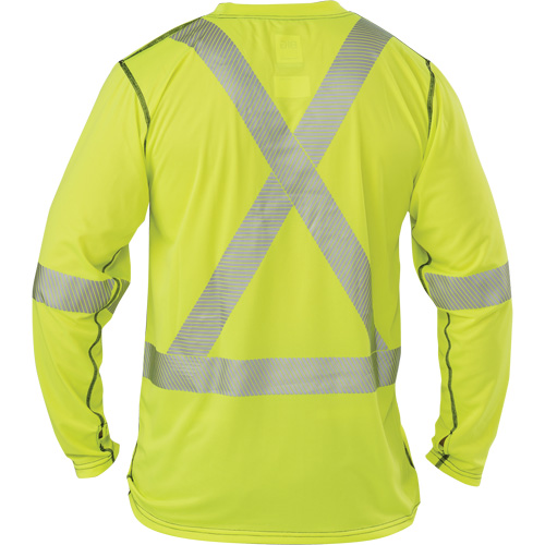 T-shirt &agrave; manches longues haute visibilit&eacute; Polartec Power Grid, Polyester, 2T-Grand, Jaune lime haute visibilit&eacute; Fastek