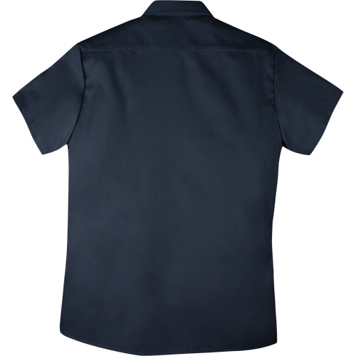 Chemise de travail &agrave; manches courtes en tissu crois&eacute; avec boutons-pression, Hommes, Moyen (grande taille), Bleu marin Fastek