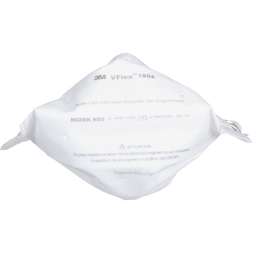 Respirateur et masque chirurgical VFlex contre les particules en sant&eacute;, N95, Certifi&eacute; NIOSH Fastek