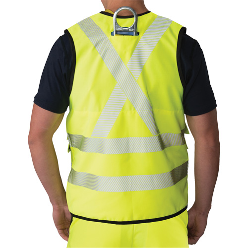 Veste antid&eacute;chirure pour arpenteur, Jaune lime haute visibilit&eacute;, Petit, Polyester Fastek