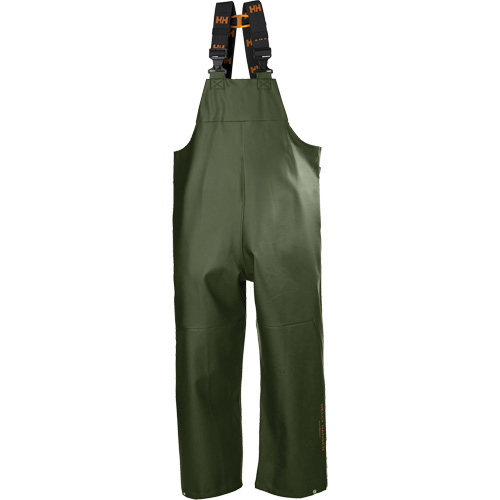 Gale Rain Bib Pants, Small, Polyester, Green Fastek
