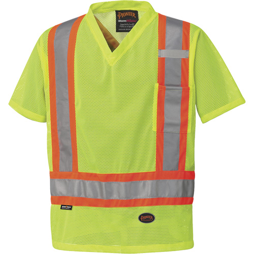5997 T-shirt de s&eacute;curit&eacute; &agrave; haute visibilit&eacute;, Polyester, Petit, Jaune lime haute visibilit&eacute; Fastek