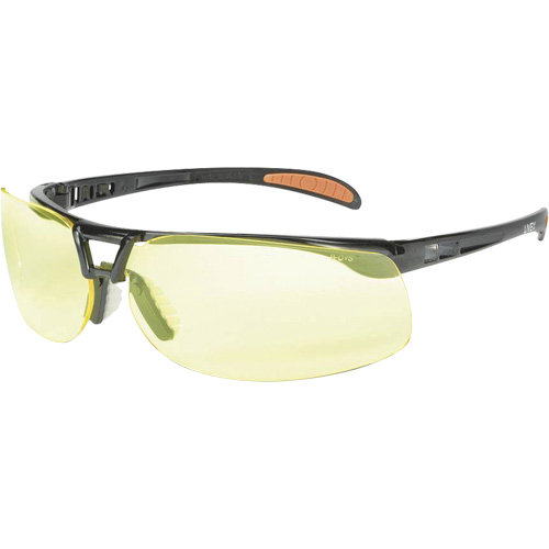 Prot&eacute;g&eacute; Safety Glasses with HydroShield Lenses, Amber Lens, Anti-Fog/Anti-Scratch, ANSI Z87+ Fastek