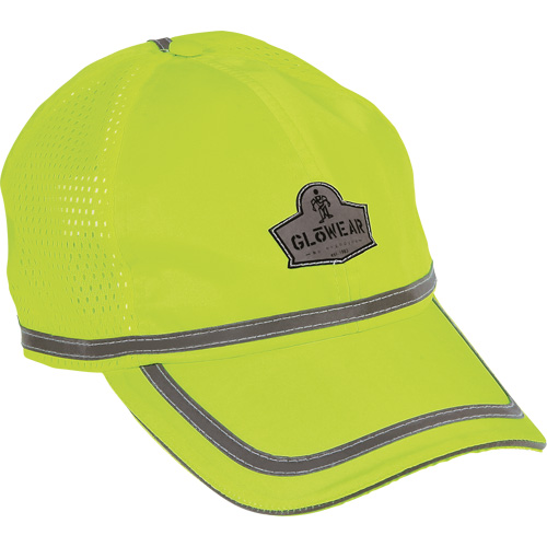 GloWear&reg; 8930 High Visibility Baseball Cap, High Visibility Lime-Yellow, Polyester Fastek