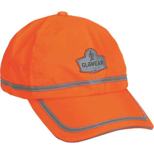 GloWear&reg; 8930 High Visibility Baseball Cap, High Visibility Orange, Polyester Fastek