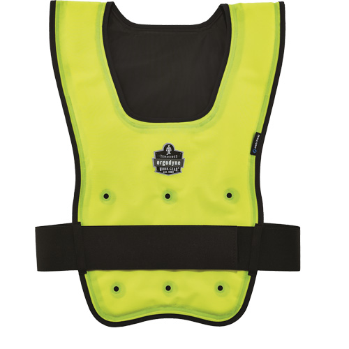 Chill-Its&reg; 6687 Economy Dry Evaporative Cooling Vest, Large/X-Large, High Visibility Lime-Yellow Fastek