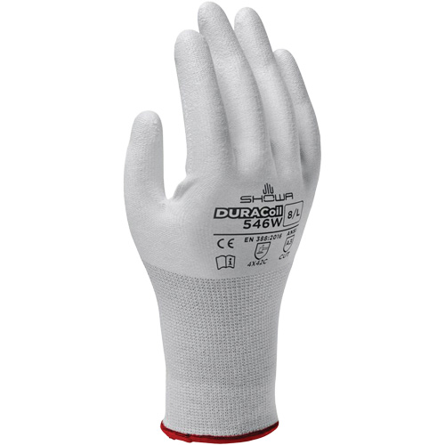 546W Cut Resistant Gloves, Size 6/Small, 13 Gauge, Polyurethane Coated, HPPE Shell, ANSI/ISEA 105 Level 3/EN 388 Level C Fastek