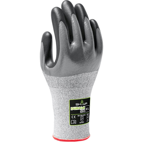 576 Cut Resistant Gloves, Size 6/Small, 13 Gauge, Foam Nitrile Coated, HPPE Shell, ANSI/ISEA 105 Level 3/EN 388 Level C Fastek