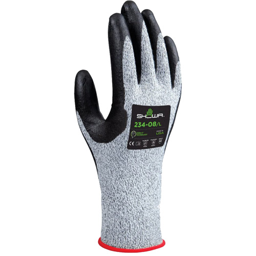 234 Cut Resistant Gloves, Size 6/Small, 15 Gauge, Foam Nitrile Coated, HPPE Shell, ANSI/ISEA 105 Level 4/EN 388 Level D Fastek