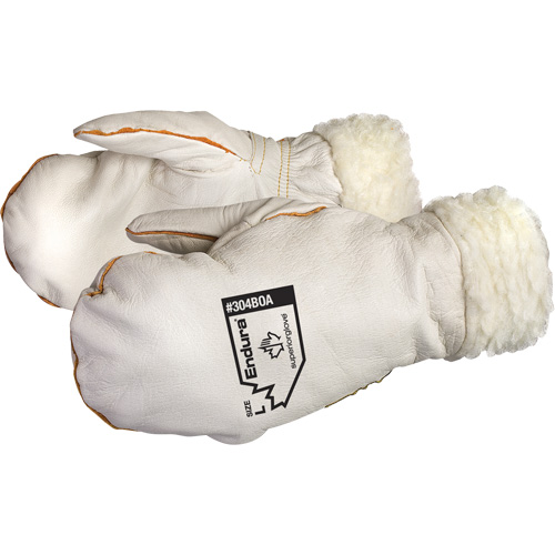 Mitaines en cuir de vache naturel Endura Winter Chopper, Taille Grand, Mitaine Fastek