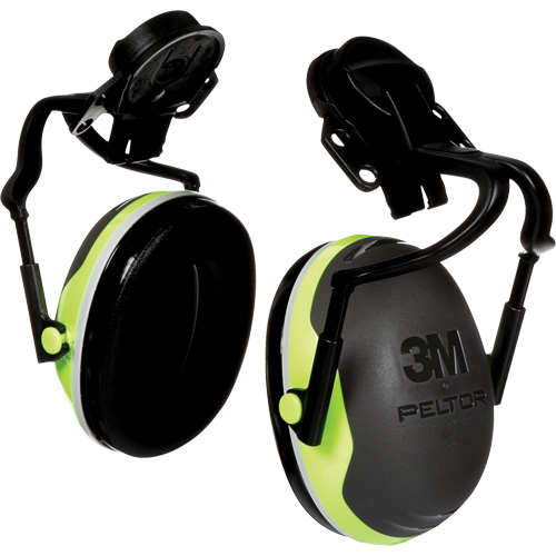 Peltor X Series X4 Earmuffs, Cap Mount, 26 NRR dB Fastek