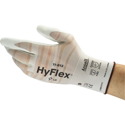 Gants HyFlex 11-812, 6, R&ecirc;vetement Mousse de nitrile, Calibre 18, Enveloppe en Nylon/Spand Fastek
