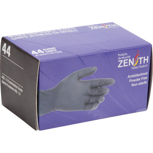 Gants jetables en paquets pour distributeur, 2T-Grand, Nitrile, 5 mils, Sans poudre, Noir Fastek