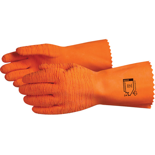 Gants r&eacute;sistants aux produits chimiques Chemstop, Taille 8, 12" lo, Latex, Doublure en Jersey de coton Fastek