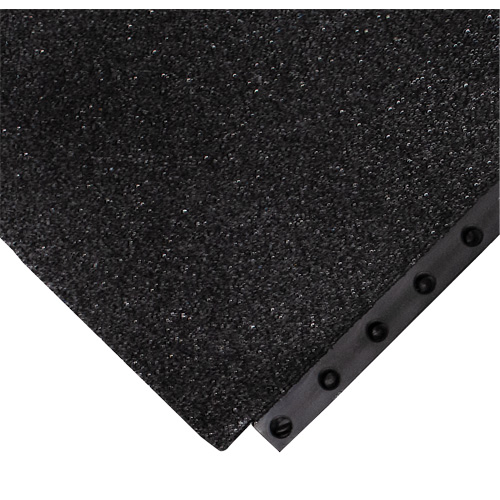 24/Seven&reg; Locksafe&reg; Anti-Fatigue Mat, Textured, 3' x 3' x 5/8", Black, Nitrile Fastek