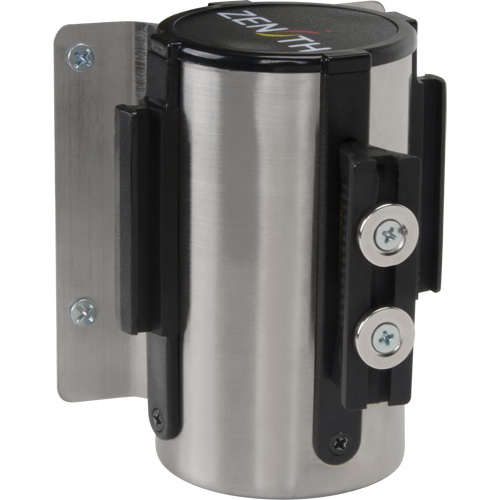 Wall Mount Barrier with Magnetic Tape, Steel, Screw Mount, 7', Blue Tape Fastek