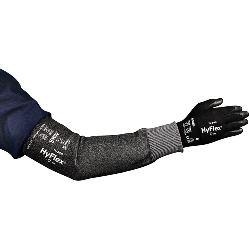 Manchon large r&eacute;sistant aux coupures HyFlex s&eacute;rie 11-280, Intercept, 12", ASTM ANSI niveau A4, Gris Fastek