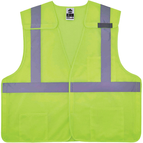 Gilet de s&eacute;curit&eacute; en maille GloWear 8217BA, Jaune lime haute visibilit&eacute;, Moyen/Petit, Polyester Fastek