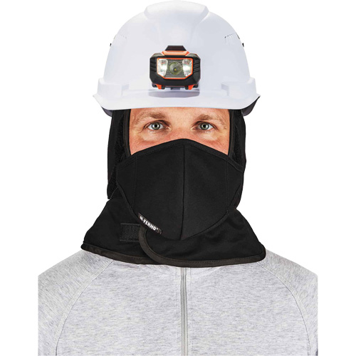 N-Ferno&reg; Winter Hard Hat Liner with Mouthpiece, Fleece Lining, One Size, Black Fastek