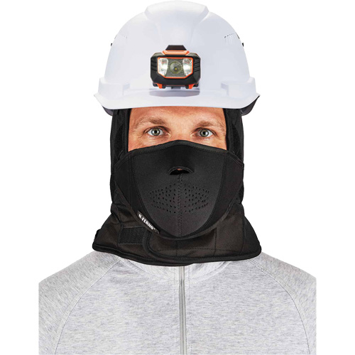 N-Ferno&reg; 3-Layer Winter Hard Hat Liner with Mouthpiece, Fleece Lining, One Size, Black Fastek