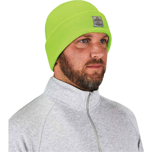 Bonnet en tricot c&ocirc;tel&eacute; N-Ferno, Taille unique, Vert lime haute visibilit&eacute; Fastek