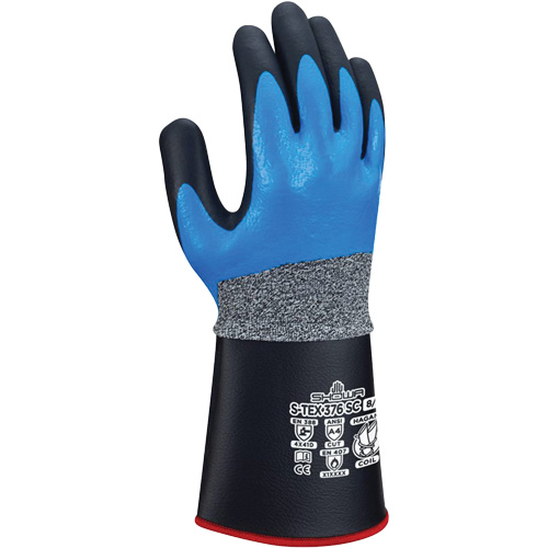 Gants r&eacute;sistants aux coupures S-Tex 3756SC, Taille Moyen/7, Calibre 13, Rev&ecirc;tement Nitrile/Mousse de nitrile, Enveloppe en Hagane Coil, ASTM ANSI niveau A4/EN 388 niveau D Fastek