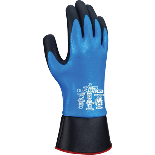 S-Tex 377SC Cut Resistant Gloves, Size Medium/7, 13 Gauge, Nitrile/Foam Nitrile Coated, Hagane Coil&reg; Shell, ASTM ANSI Level A4/EN 388 Level D Fastek