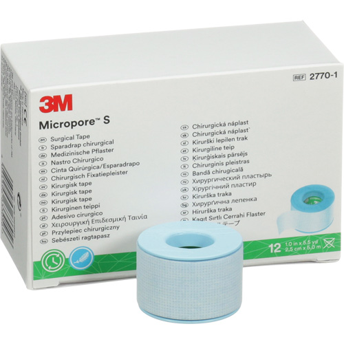 Micropore S Surgical Tape, Non-Medical, 16-1/2' L x 1" W Fastek