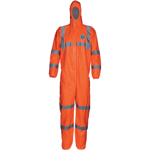 Combinaison haute visibilit&eacute; avec capuchon, Petit, Orange, Tyvek 500 Fastek