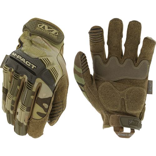 M-Pact&reg; MultiCam Tactical Impact Gloves, 8, Synthetic Palm, Hook & Loop Cuff Fastek