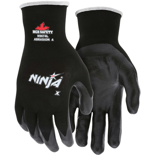 Gants enduits Ninja, Grand, R&ecirc;vetement Bipolym&egrave;re, Calibre 15, Enveloppe en Nylon/Lycra Fastek