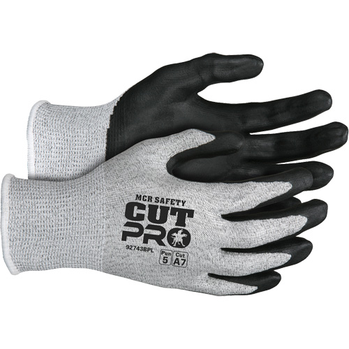 Safety Cut Pro Cut Resistant Gloves, Size Large, 13 Gauge, Bi-Polymer Coated, HPPE Shell, ASTM ANSI Level A7 Fastek