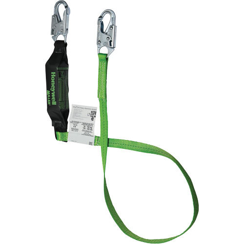 Miller&reg; HP Shock-Absorbing Lanyard, 6', Locking Snap Hook Center, Locking Snap Hook Leg Ends, Polyester Fastek