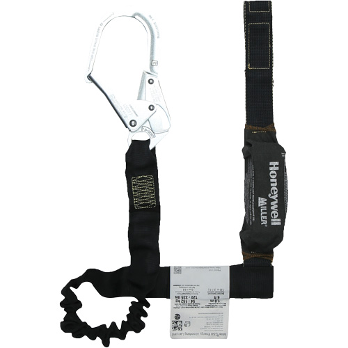 Miller&reg; Arc-Rated Shock-Absorbing Lanyard, 6', Scaffold Hook Center, Choke-Off Loop Leg Ends, Kevlar&reg; Fastek