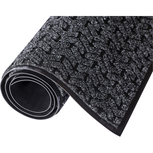 Tapis d'accueil Performance Tire-Track, Essuie-pieds/grattoir, 4' x 8' x 3/8", Charbon Fastek