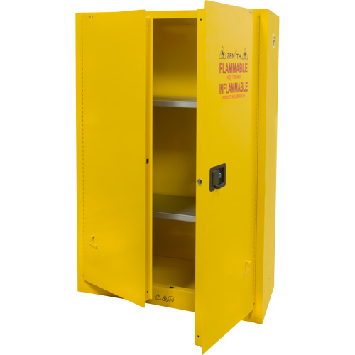 Armoire pour produits inflammables, 45 gal., 2 Porte(s), 43" La x 65" h x 18" p Fastek