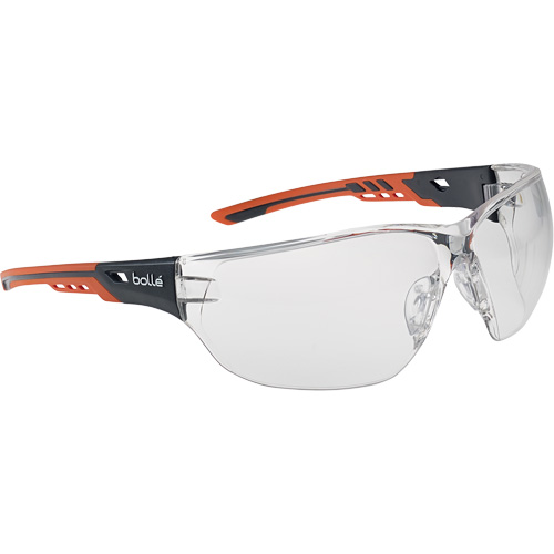 NESS+ Sporty Look Safety Glasses, Clear Lens, Anti-Fog/Anti-Scratch, ANSI Z87+ Fastek