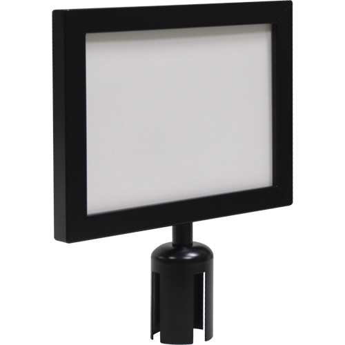 Sign Frame for Crowd Control Post, Black Fastek