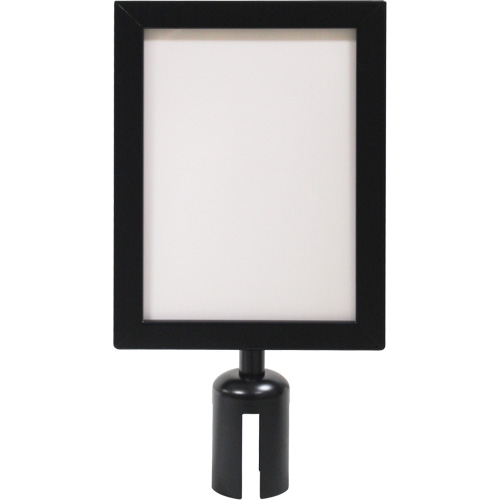 Sign Frame for Crowd Control Post, Black Fastek