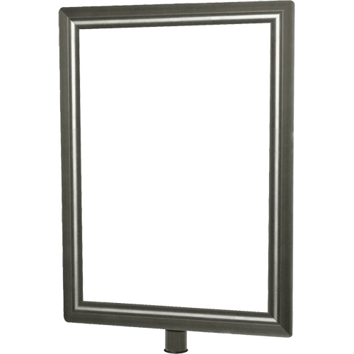 Heavy-Duty Vertical Sign Holder for Classic Posts, Satin Chrome Fastek