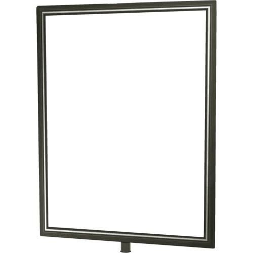 Heavy-Duty Vertical Sign Holder for Classic Posts, Satin Chrome Fastek