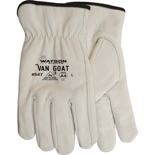 Van Goat Cut Resistant Work Gloves, Large, 36 cal/cm², Level 3, NFPA 70E Fastek