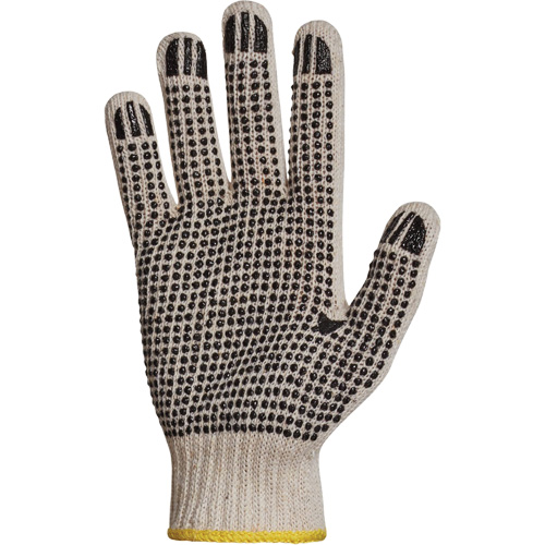 Gant en tricot avec pois de PVC Sure Grip, Poly/coton, Un c&ocirc;t&eacute;, Calibre 7, T-petit Fastek