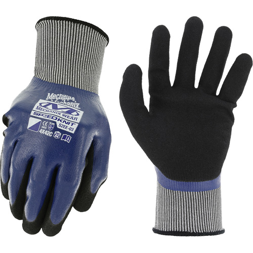 Gants de travail SpeedKnit Shield C4, Taille T-Grand/10, Calibre 18, Rev&ecirc;tement Nitrile, Enveloppe en Nylon/Spandex, ASTM ANSI niveau A4/EN 388 niveau C Fastek