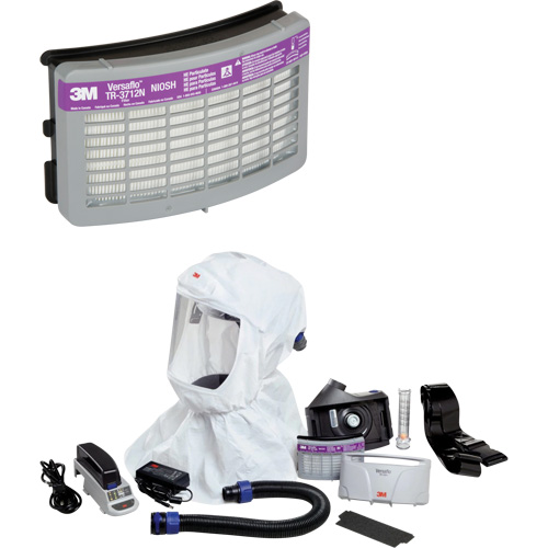 Versaflo Easy Clean PAPR Kit, Loose Fitting Hood & Faceshield, Lithium-Ion Battery Fastek