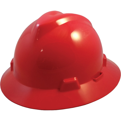 V-Gard&reg; Slotted Full-Brim Hardhat, CSA Type 1, Quick-Slide Suspension Fastek