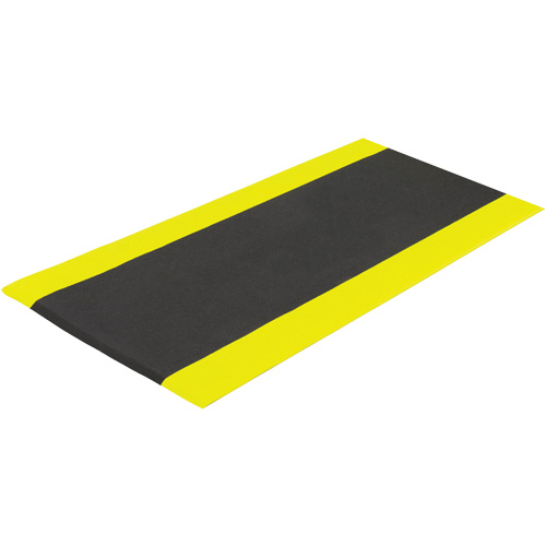Airsoft Anti-Fatigue Mat, Pebbled, 3' x 5' x 3/8", Black/Yellow, PVC Sponge Fastek